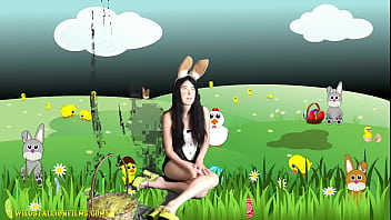 Chinese Teen is a sexy Easter Bunny