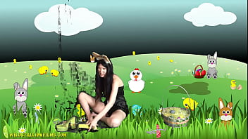 Chinese Teen is a sexy Easter Bunny