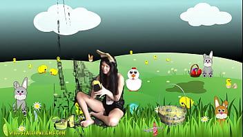 Chinese Teen is a sexy Easter Bunny