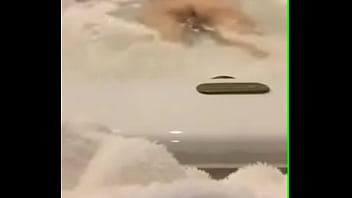 Chinese big tits showers with and takes in cum