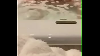 Chinese big tits showers with and takes in cum