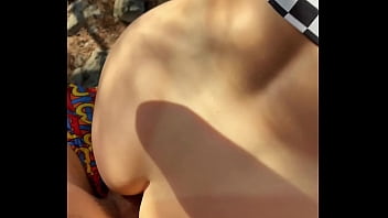 Sex near the nude beach and public facial KleoModel