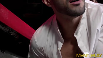 MENATPLAY Hunky Businessman Denis Vega Barebacks Gay Waiter