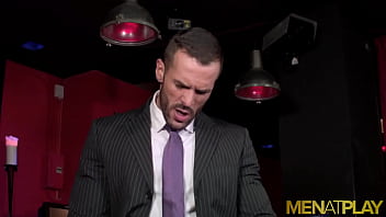 MENATPLAY Hunky Businessman Denis Vega Barebacks Gay Waiter