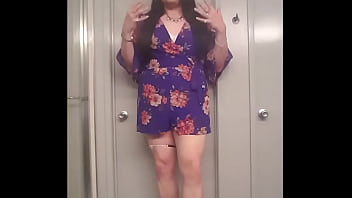 A Purple Hawaiian Romper Outfit Video