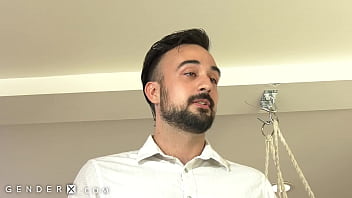 GenderX - Blonde Trans Babe Bound &amp_ Fucked By Her Sugar Daddy