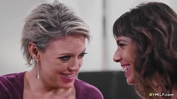 Busty mature and divorced friend licking pussies