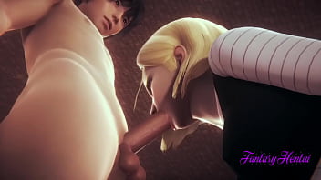 Dragon Ball 3D Hentai - C18 blowjob with cum in her mouth and Fucked with creampie - Anime Manga Japanese Porn