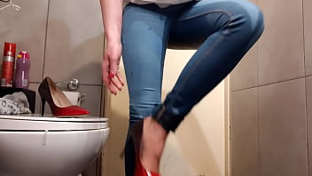 Compilation of Wetting my Jeans and pouring out from my High Heels and Pants