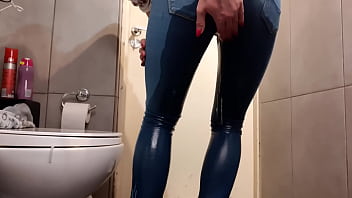 Compilation of Wetting my Jeans and pouring out from my High Heels and Pants