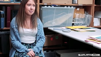 Redhead shoplifters lets the officer have his way through their sexy bodies