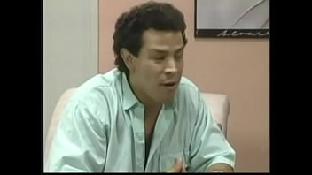 Brunette sexploitress with big natural knockers Christy Canyon prefers when three well hung studs try to satisfy her voracious sexual appetite