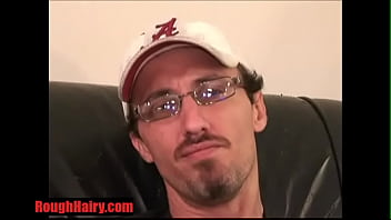 Nerdy White trash jackoff- RoughHairy.com