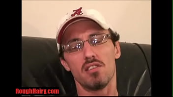 Nerdy White trash jackoff- RoughHairy.com