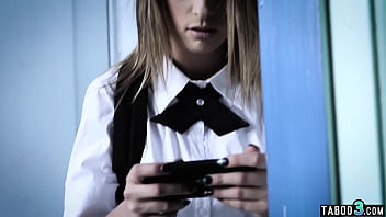 Teen Kristen Scott in sexy unifomr fucked in the locker room by perv teacher