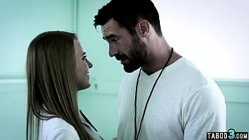 Teen Kristen Scott in sexy unifomr fucked in the locker room by perv teacher