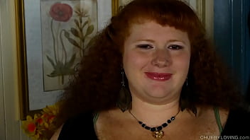 Cute chubby redhead talks dirty while fucking her soaking wet pussy