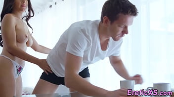 Banged teenage beauty tittyfucks