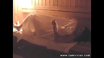 Getting steamy and toying in the sauna