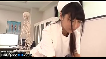 Busty Japanese in uniform gets creampie