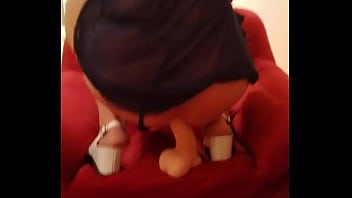 CD sissy enjoys riding her dildoes and cocks