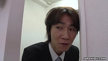 Japanese secretary, Mai Takizawa sucks dick, uncensored