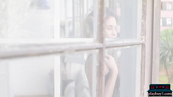 Perfect ass petite latina model Toni Maria gives a striptease for Playboy