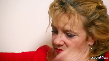 German Mature teach Young Couple to Fuck first time Threesome