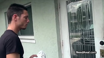 Helping sexy neighbor with her anal needs