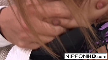 Japanese teacher blows a bunch of her students