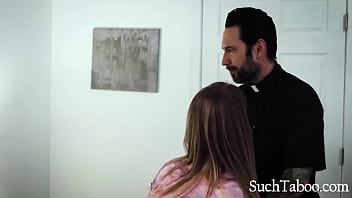 Horny Teen Makes Virgin Priest Doubt His Beliefs And Fucks Him - Eliza Eves, Tommy Pistol