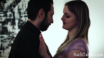 Horny Teen Makes Virgin Priest Doubt His Beliefs And Fucks Him - Eliza Eves, Tommy Pistol