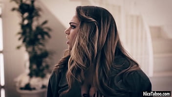 Naughty big ass stepdaughter Athena Faris sucks and fucks a bad stepdad