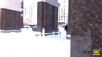 DEBT4k. Professional runner dominates the debt collector during fuck