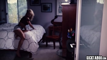 Hot blonde stepdaughter Piper Perri fucked by stepdad and his perverted big tits wife Jessa Rhodes