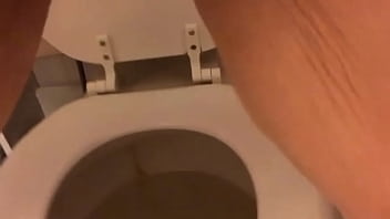 Stare at my pretty feet and pussy while on toilet