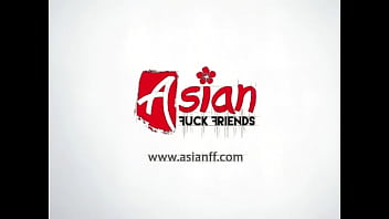 Beautiful Asian girl fucks her hairy pussy on camera