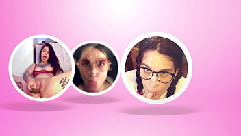 Masturbation with cumshot on long nails