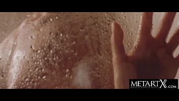 Hot sexy blonde squeezes her big natural tits as she masturbates