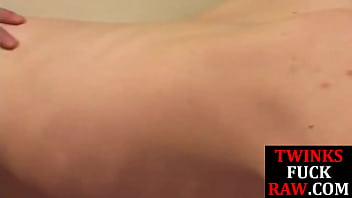 Dicksucking twink amateurs barebacking in trio