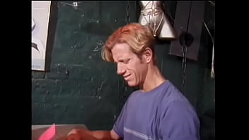 Two guys bound and teased by Asian mistress in restaurant basement