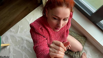 Risky anal near the window. KleoModel in sexy lingerie amateur fuck.