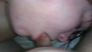 Big booty cum slut takes two big cocks in pov 3some