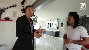 Hot Latina with huge tits gives blowjob and pussy to get a promotion for her