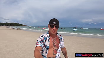 Bon voyage blowjob from his big boobs amateur Asian girlfriend