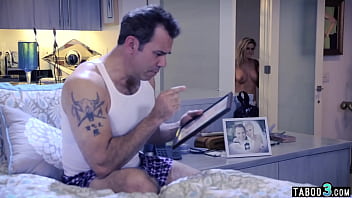 Naked stepdaughter Jessa Rhodes sneaking into her lonely room