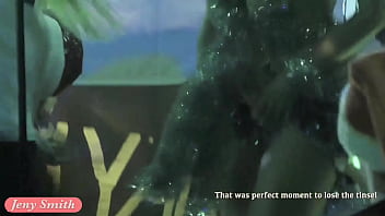 She wore only a tinsel at club! Public flashing