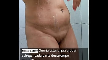 Esposa no banho - Casal Edu e Aline