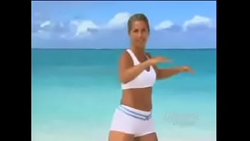 Denise Austin in white shorts
