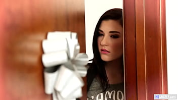 Busty Stepmom Enjoys First Lesbian Encounter at Xmas